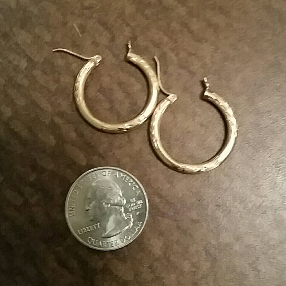 10 ct gold large hoop earrings